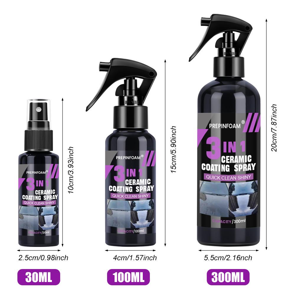 PREPINFOAM Three-in-One Car Nano Ceramic Spray Wax & Crystal Coating Agent