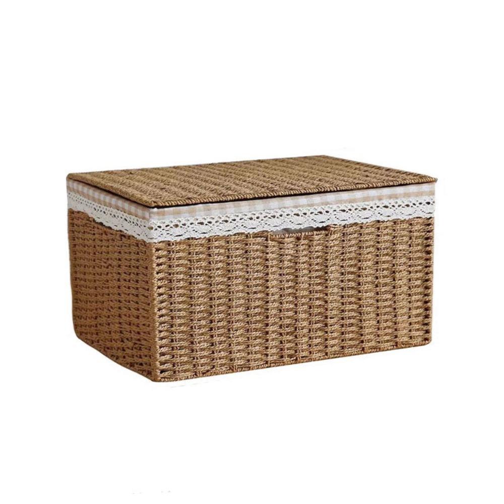 Large Capacity Foldable Storage Bin Plaid lining Laundry Storage Basket Multifunction Organizer