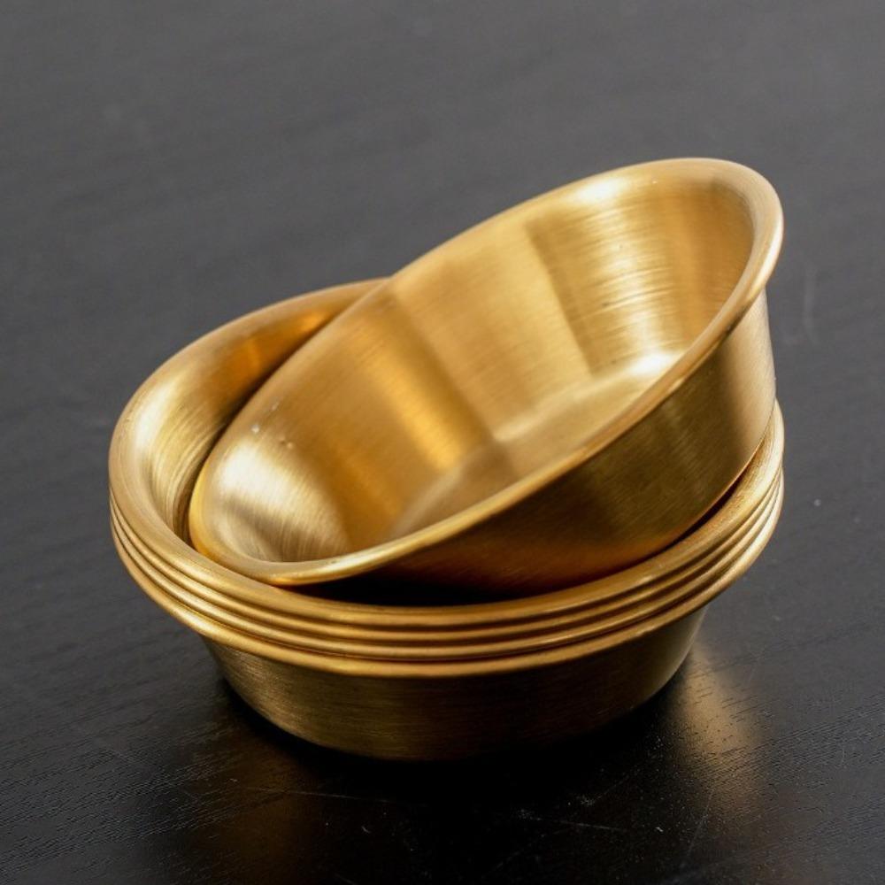 Multi-function Divided Dipping Dish Elegant Snack Dish Stainless Steel Seasoning Plate  Barbecue