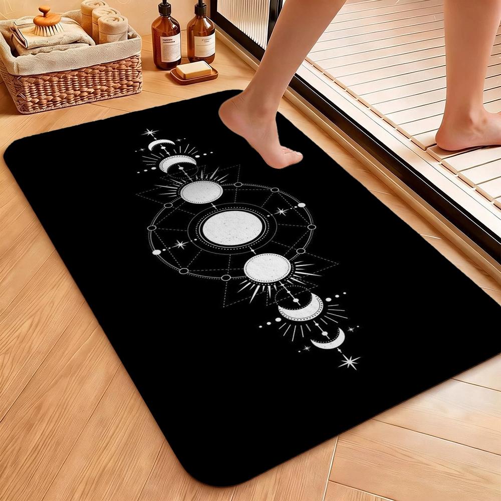 Satanic Black Goat Ritual Rectangular Rug Soundproof Noisereducing Carpet For Living Room Hallway Balcony Home Party Decor Halloween Gift