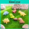 Adorable Resin Mini Dinosaur Figurines Cartoon Style Cute Desk Ornaments Accessories