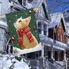 Winter Cute Cat Garden Flag Polyester Double-Sided Decorative Flag for Front Yard, Porch, Lawn, Christmas & Welcome Winter Theme, No Electricity Need