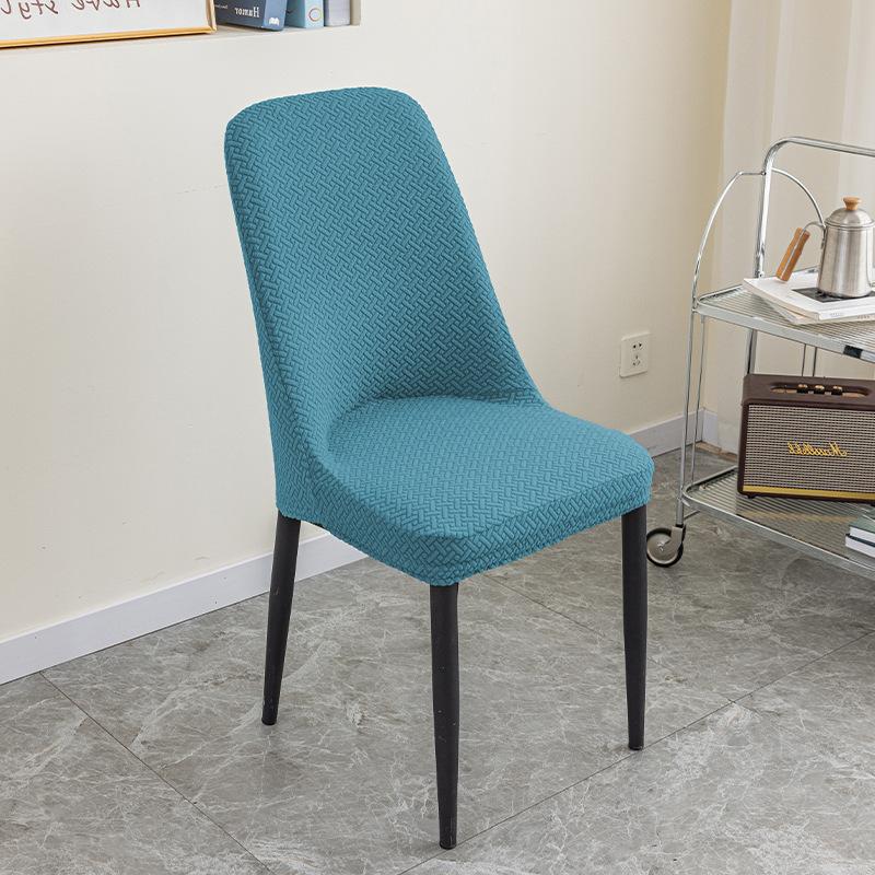 Jacquard Polar Fleece Chair Cover Thickened One-piece Elastic Hotel Restaurant Home Chair Cover Anti-fouling Stool Cover