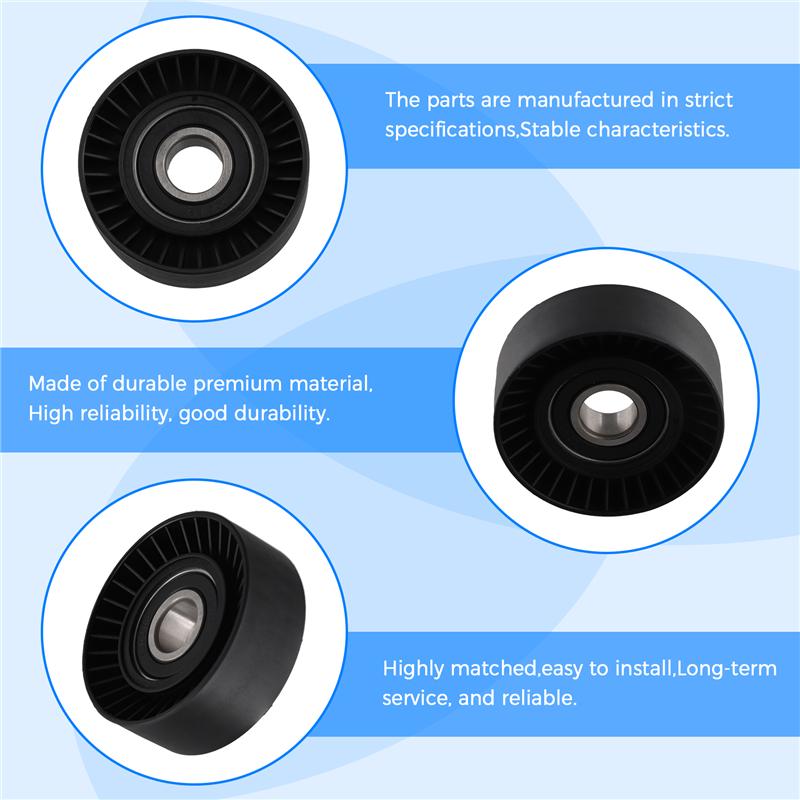 Powerful Fan Belt Tensioner Pulley V Ribbed Idler For BMW E46 E39 E38 E36 E53 11281433571