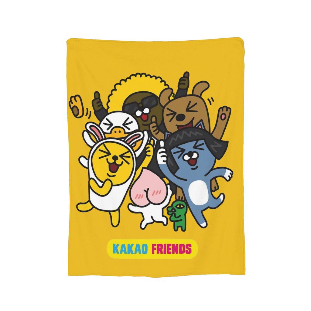 K-Kakaos F-Friends Apeach Heart Blankets Fleece All Season   Multifunction Warm Throw Blanket for Sofa Couch Rug Piece