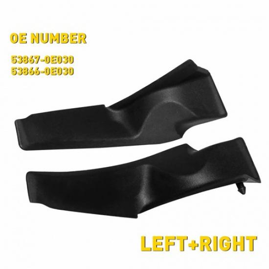 1Pair Front Wiper Side Cowl Extension Cover Trim For Toyota Highlander 2009-2013