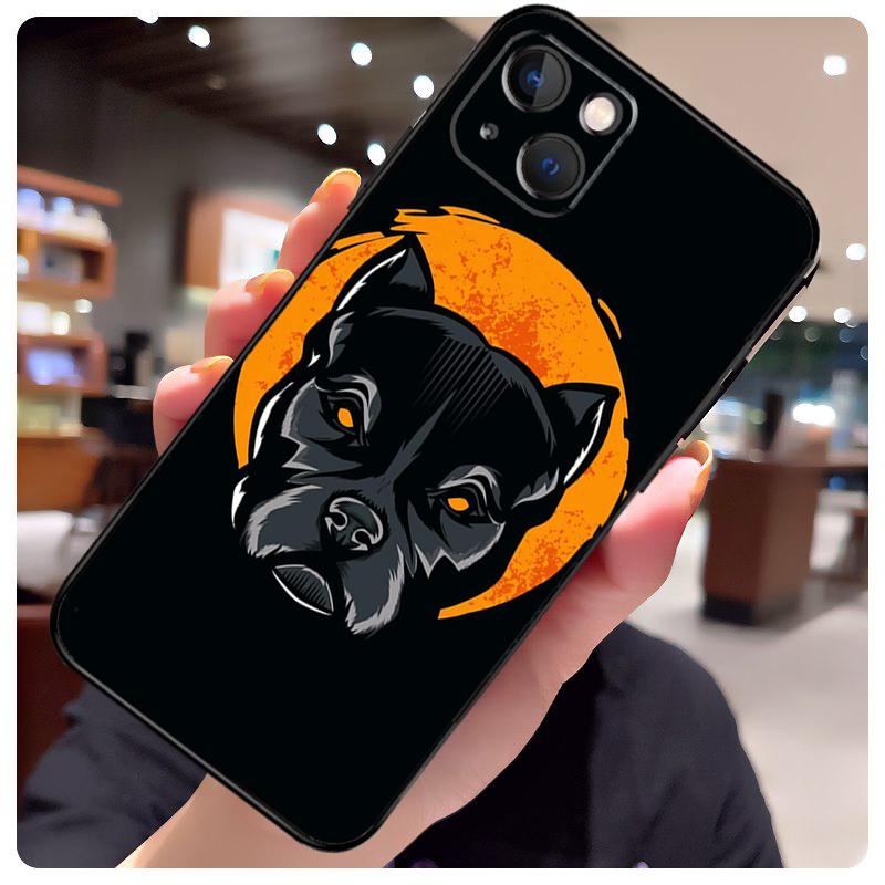 Pit Bull Chien Mignon Pitbull Étui Pour iPhone 14 Pro Max 16 15 11 12 13 17 Pro Max mini 15 16 Plus 16e 17 Air Housse de Téléphone