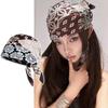 Spicy Girls Cashew Flower Print Scarf Geometric Shape Leopard Print Silk Scarf Punk Bandana  Women
