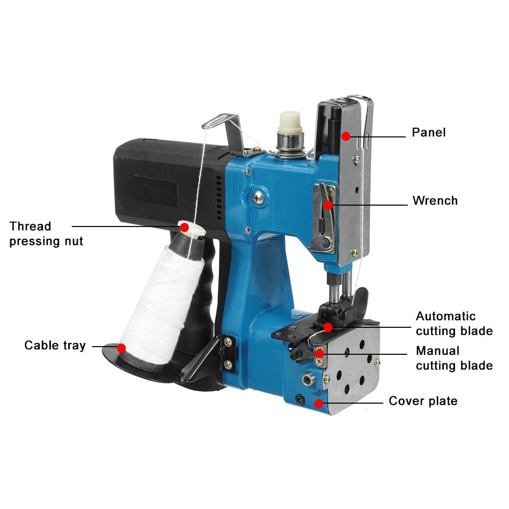 Portable Cordless Electric Sewing Machine Mini Automatic Packaging Agriculture Textile Industry Woven Bag Sealing Machine 1000W