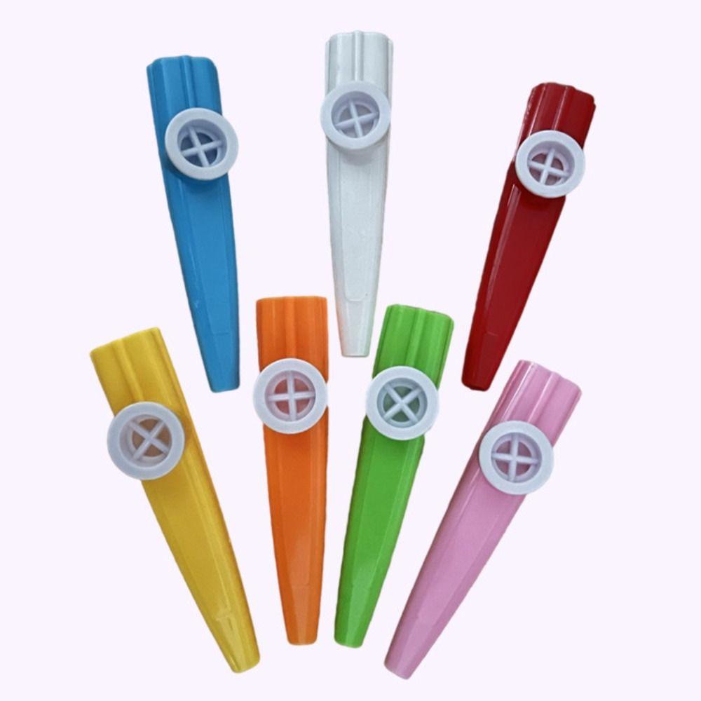 10PCS Kazoo Colorful British Plastic Musical Instruments Joyful Whistle Kazoo Flute Party