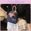Minimalist Cat Pattern Pu Backpack With Adjustable Straps For Daily Use