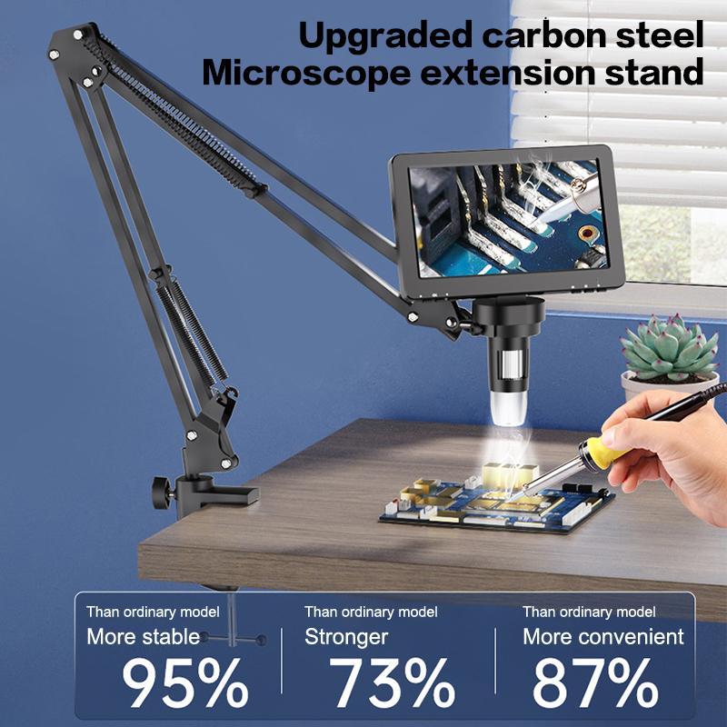 Flexible Microscope Arm Stand Adjustable Metal Bracket Microscope Mount Compatible With Dm4 Dm7 Dm9 Ms1 Ms3