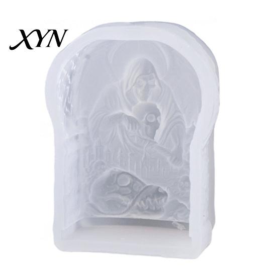 Candle Making Molds Jesus Silicone Mold, DIY Angel Buddha Skeleton Holy Family Mold Figurine Gypsum Cement Clay Epoxy Resin Casting Decoration
