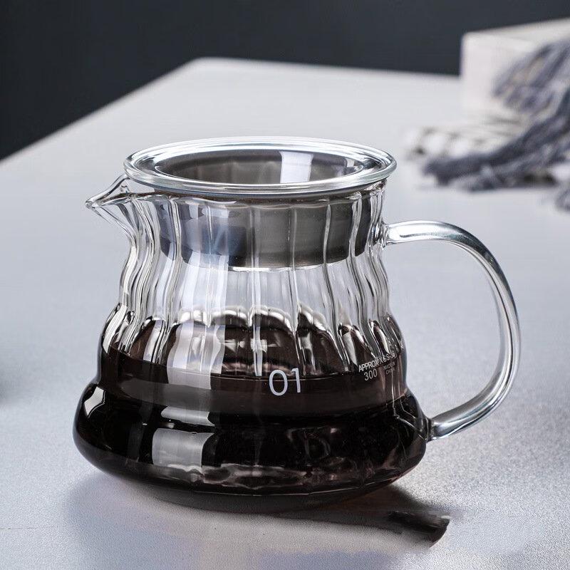 LISM Vertical Stripe Glass Cloud Coffee Pot Set