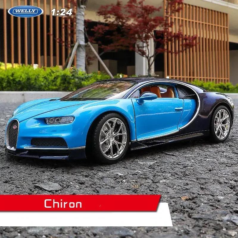 Welly 1/24 Bugatti Chiron Scale Diecast Vehicles High Simulation Model Car Metal Alloy Classic Toy Car For Kids Gift