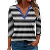 Women's T Shirt Tee Printed 3/4 Sleeve Daily Weekend Fashion Basic V Neck Regular Top