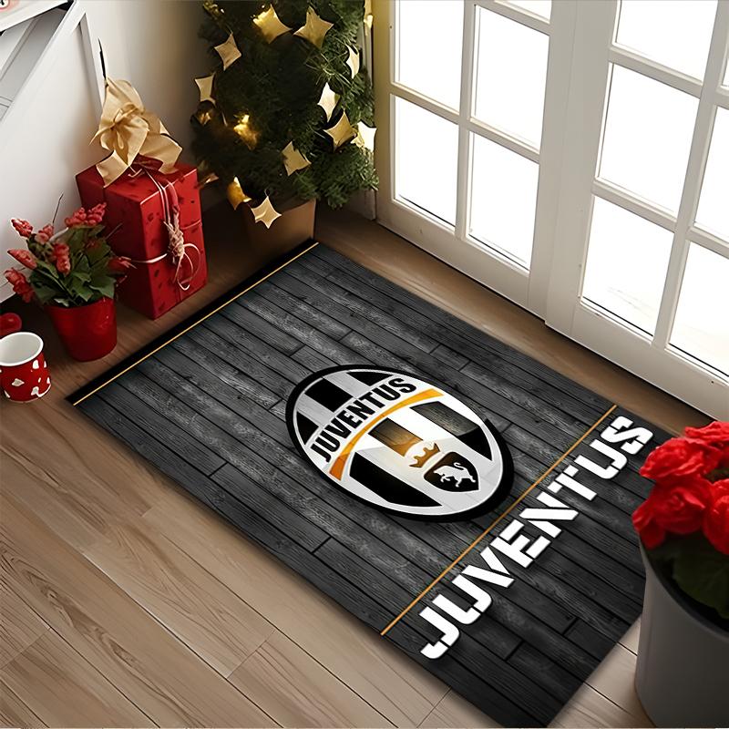 1pc Juventus Football Club Rug, Comfortable Printed Home Area Carpet, Cozy Office Chair Rug