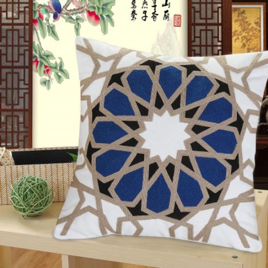 Cotton Embroidery Sofa Cushion Cover Cartoon Pillow Bed Bedside Pillow