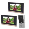 Wired Video Intercom System 7in Visual Intercom Doorbell System with Camera 6 Infrared Lights for Villa Home Apartment
