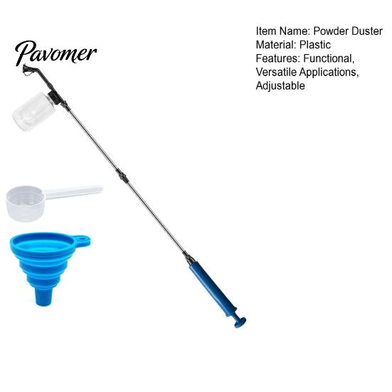 Attic Insect Powder Applicator Diatomaceous Earth Duster Garden Dispenser Puffer Sprayer Control Valve with Telescopic Extension Rod for Home