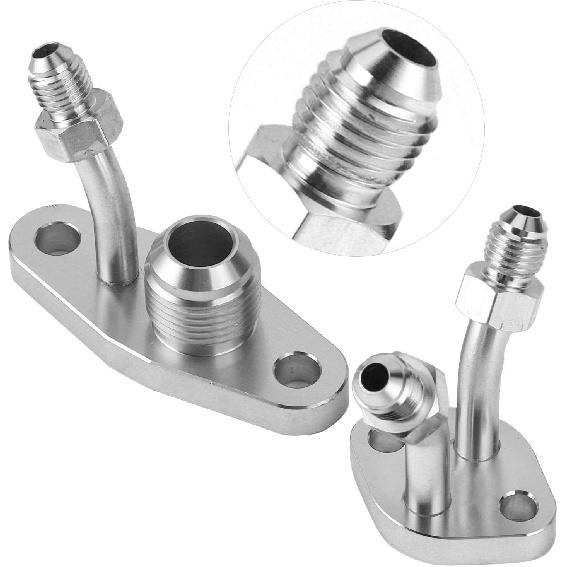 Turbo Oil Feed Inlet Flange Turbo Oil Return Flange Turbo Oil Feed Flange Water Return Discharge Kit 312‑07006‑003 Fit for CT9 CT12 CT20 Auto