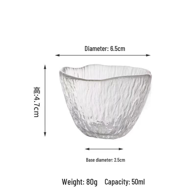 Small Hammered Glass Gongfu Tea Cup