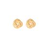 Premium Sense Retro Temperament Earrings Metal Geometric Round Hollow Earrings Light Luxury Niche Earrings