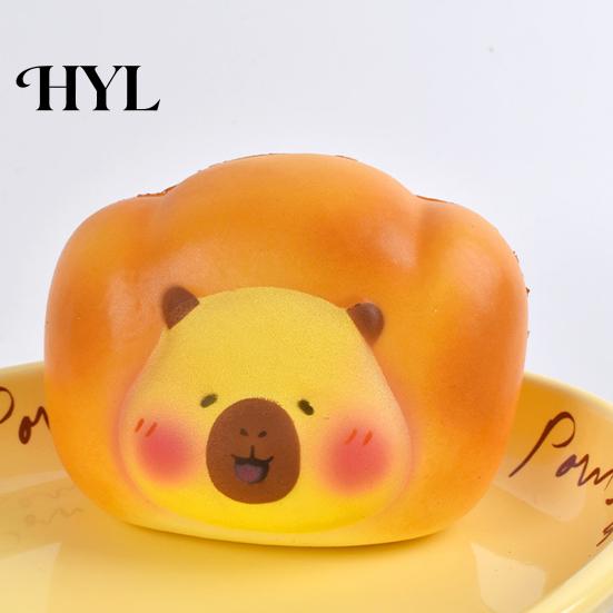 Fake Food Stress Reliever Simulated Toy Slow Rebound Bread Design Relief Rising Squeeze Realistic Texture Color Soft Silicone Decompression