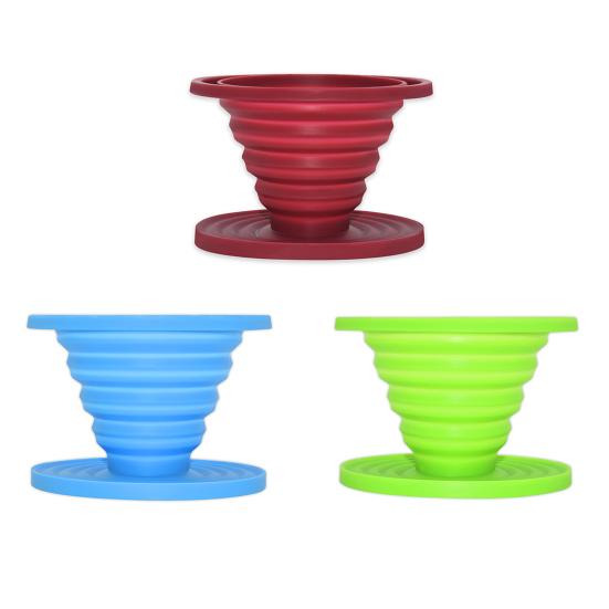Collapsible Coffee Filter Funnel Heat Resistant Silicone Coffee Funnel Portable Coffee Brewing