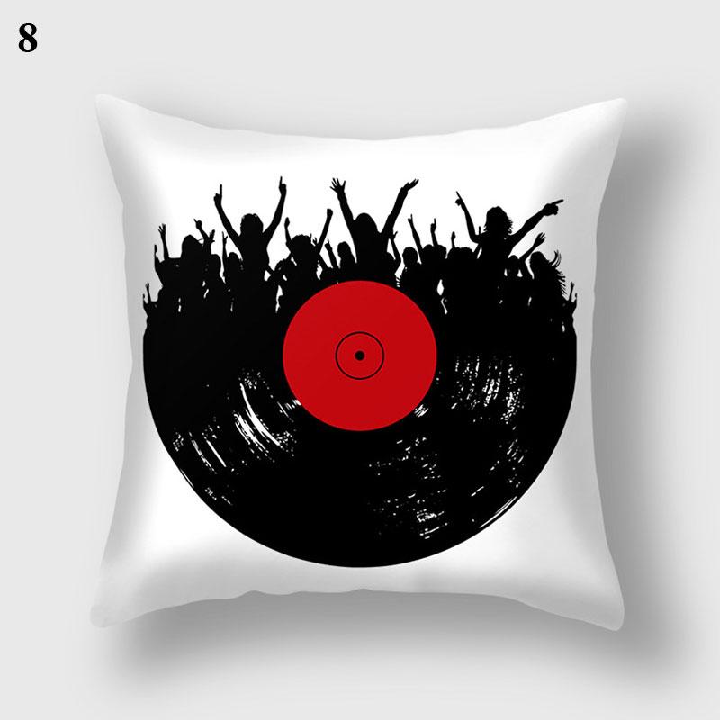 Home Decor Black Red Pillowcase Geometric Pattern Pillowcase Living Room Sofa Decor Cushion Covers Car