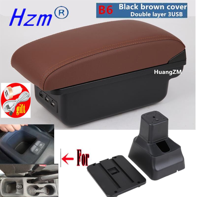 For Nissan Versa Armrest Box Almera 2020-2024 Central Console Storage Box Ashtray Cup Holder PU Leather USB Charging LED