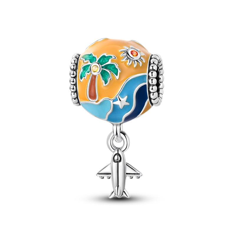 Ocean Series Copper Luminous Shell Pearl Fishtail Tortoise Charms Beads Fit 3Mm Original Bracelets Fine Diy Jewelry