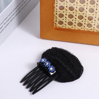 Elegant Flower Puff Hair Head Cushion Sponge Braid Hair Base Invisible Hair Clip Bun Bump It Up Volume Hair Base Daily