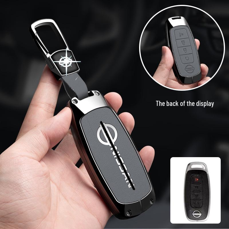 Metal Keychain Cover for Nissan Qashqai, X-Trail, Tiida, Kicks, Murano, Sylphy, Terra