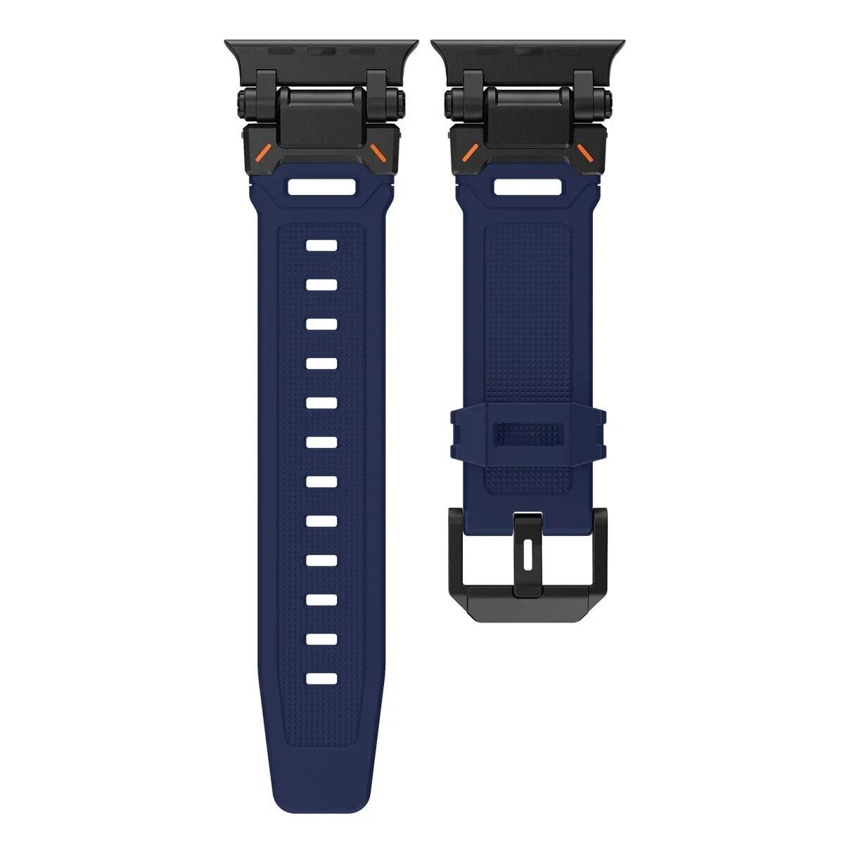 

Силиконовый ремешок для Apple Watch Band Ultra 2 1 49 мм 45 мм 44 мм 42 мм мягкий спортивный ремешок для iWatch Series 9 8 7 6 5 SE аксессуары для браслетов for Ultra1/2 49mm синий