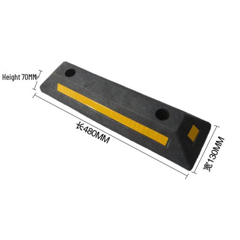 Parking Space Limiter: Rubber Car Wheel Stopper for Reversing.