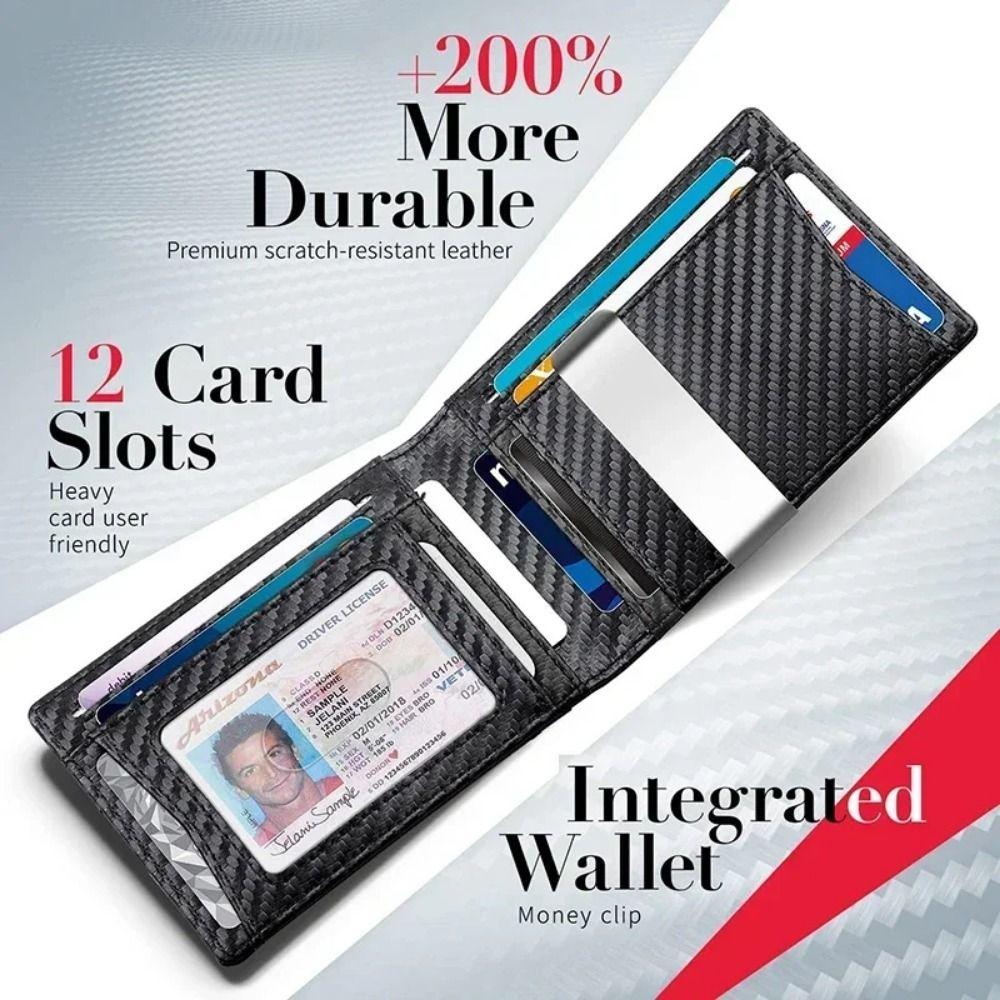 Anti-Theft Carbon Fiber Card Holder Minimalist Men Wallets Credit Card Holder  Business