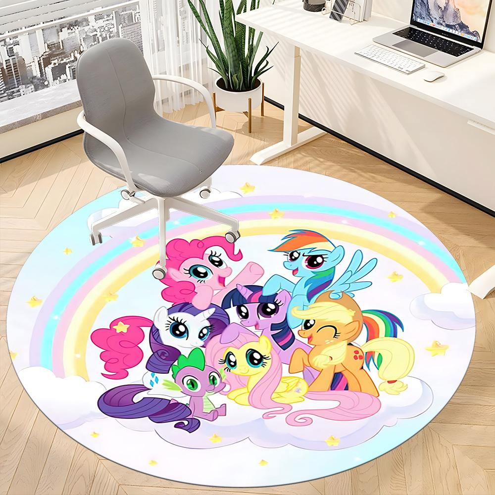 1pc My Little Pony Office Round Area Rug, Under Office Chairs Bedroom Living Room Home Decor  A1022163