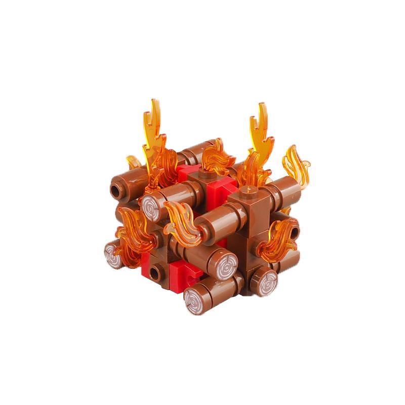 MOC Building Blocks Military Navy Figures Accessories Medieval Cannon Ammunition Wilderness Scene Tent Bonfire Brick Toy Gifts