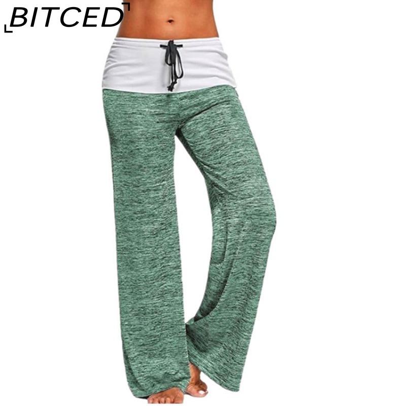 BITCED Damenmode, lässig, einfarbig, bedruckt, Hosen und Caprihosen