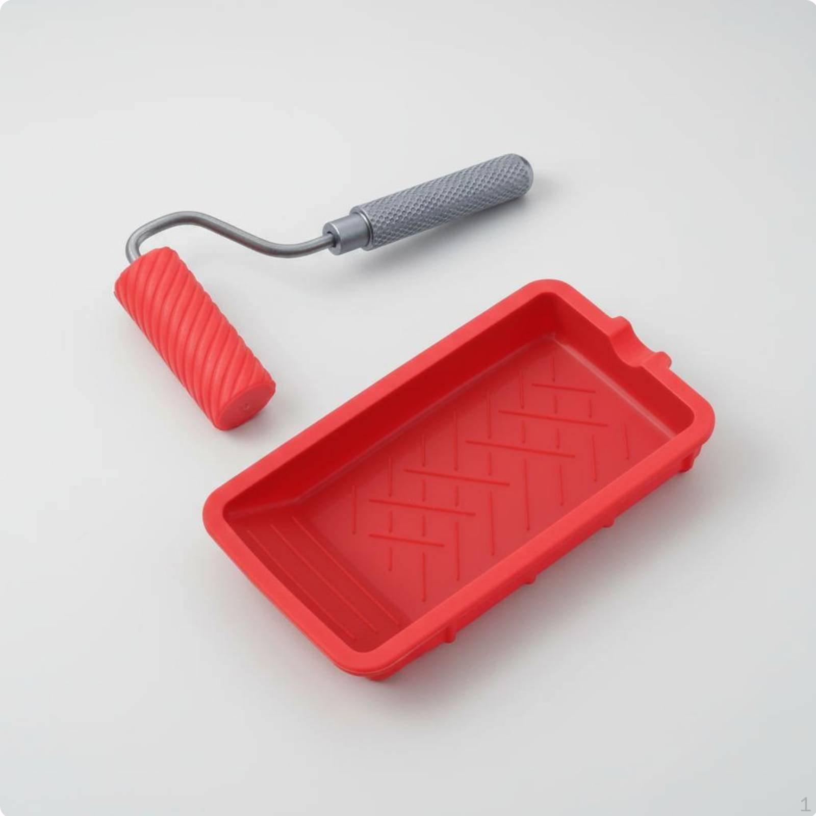 Reusable Glue Tray and Roller Easy to Clean Silicone Set Even Rl-9217