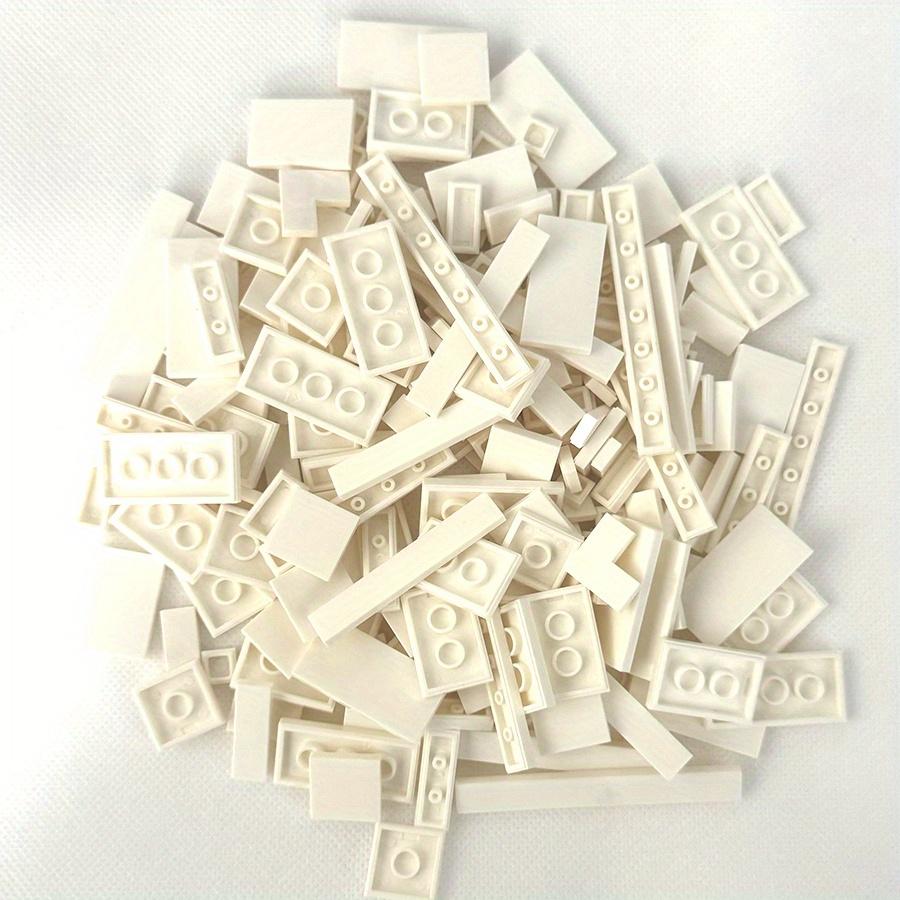 150Pcs Bulk Smooth Flat Plate Building Block 1x1 1x2 1x6 Dots Thin Tile Bricks For Kid Toy Mixed Particle Compatible Brand