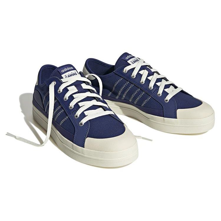 Adidas Neo City Canvas Slip Resistant Durable Lightweight Low Top Skate Shoes Unisex Sneakers Blue IE0416