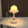 Mini LED Night Light Battery Powered Cute Flower Shape Nordic Table Lamp Warm Light for Bedroom Children Gift Home Decor