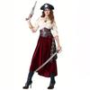 Pirate Costume Accessories Pirate Hat,Medieval Corset Eye Patches Waist Belt Necklace Halloween Pirate Queen Outfits