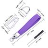 Wisdompro Genuine Leather Car Key Chain Lost Proof Smart Key Holder Stylish Unisex, purple
