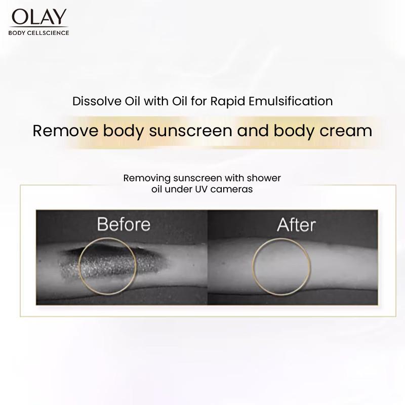 OLAY Show Oil 250ml Oil-based Body Wash Nourish and moisture skin with oil, add 40% natural plant extract oil, improve dry skin issues