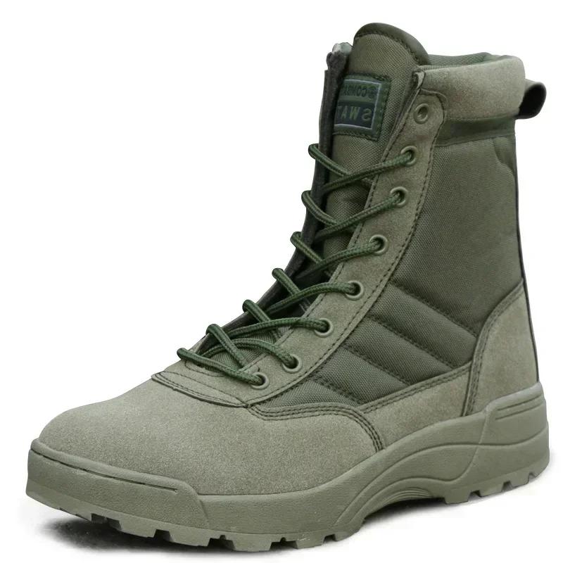 

Fashion Tactical Boots Men Boots Special Force Desert Combat Boot Outdoor Hiking Boots Ankle Shoes Men Work Safty Shoes 36