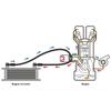 Universal 13 Rows Oil Cooler Kit, 10AN Transmission Engine Cooler w/Oil Filter Sandwich Adapter Nylon Braided Hose Line Kit