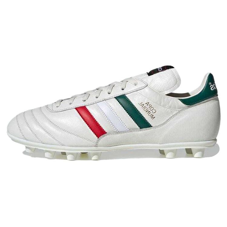 Adidas Copa Series Round Toe Lace-Up FG (Rubber Long Studs) Durable Soccer Shoes Men Soccer Shoes White Green Red IF9463